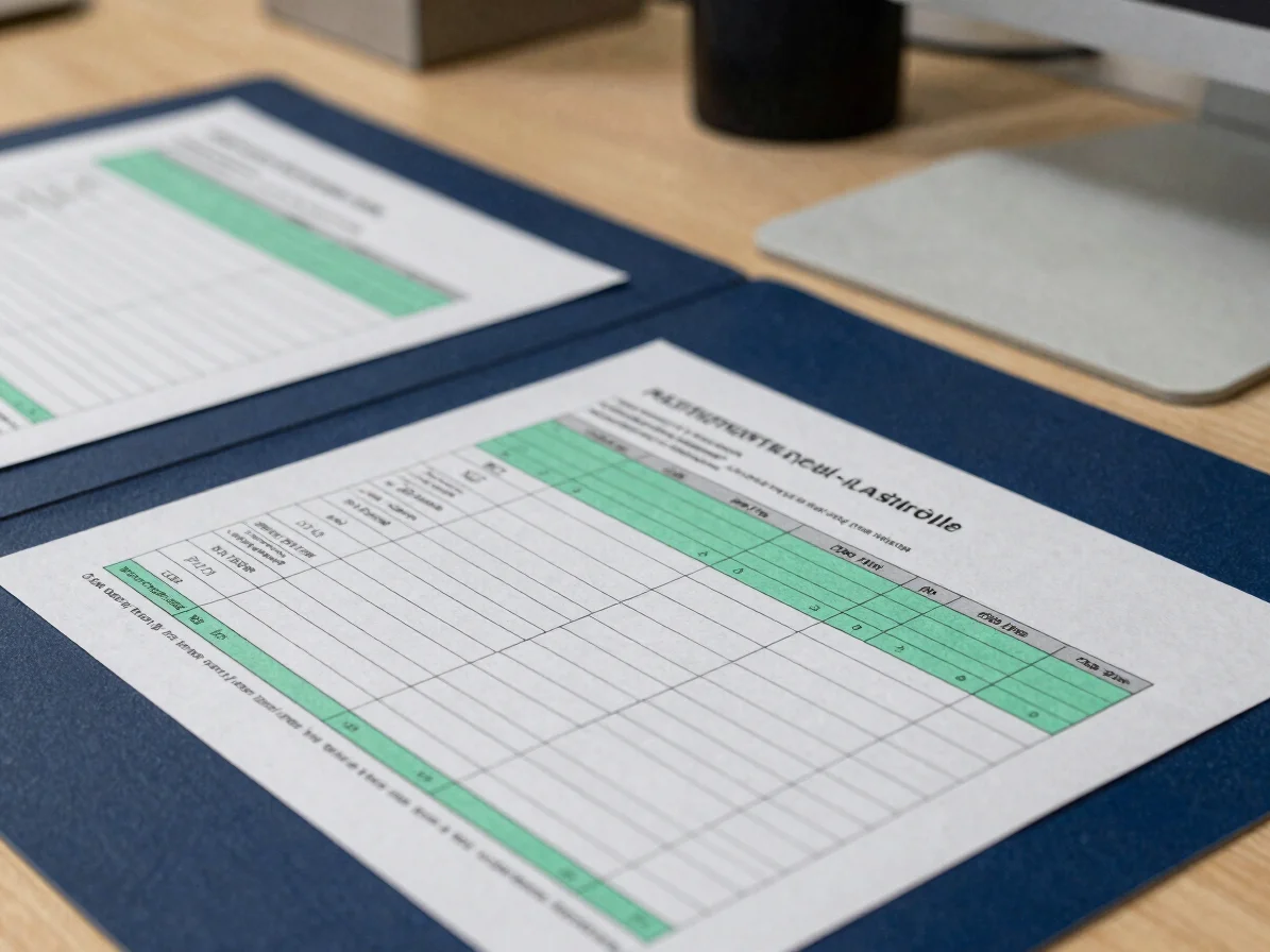 Plan annoté et tableur de calcul de rentabilité consultés sur un